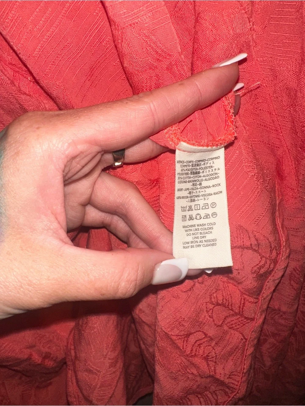 NWT Free People Fiesta Coral Lace Dress